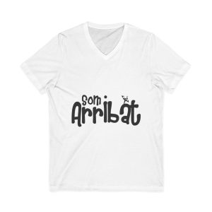 Camiseta cuello de pico - Blanco - Camiseta unisex «Som Arribat»