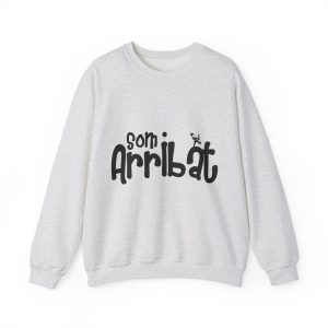 Sudadera cuello redondo - Gris ceniza - Camiseta unisex «Som Arribat»