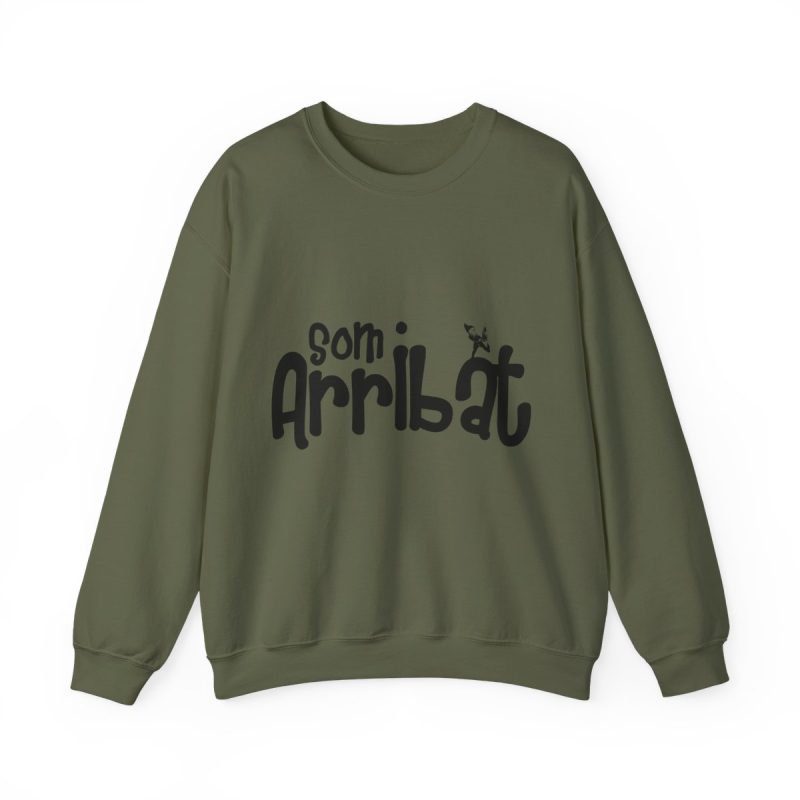 Sudadera cuello redondo - Verde militar - Camiseta unisex «Som Arribat»