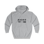 Sudadera con capucha y cremallera - Gris jaspeado claro - Camiseta «Es quinto pino»