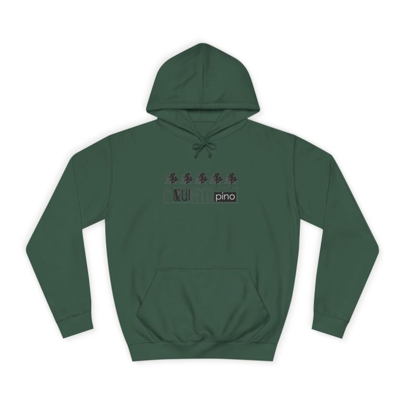Sudadera universitaria - Verde botella - Camiseta «Es quinto pino»