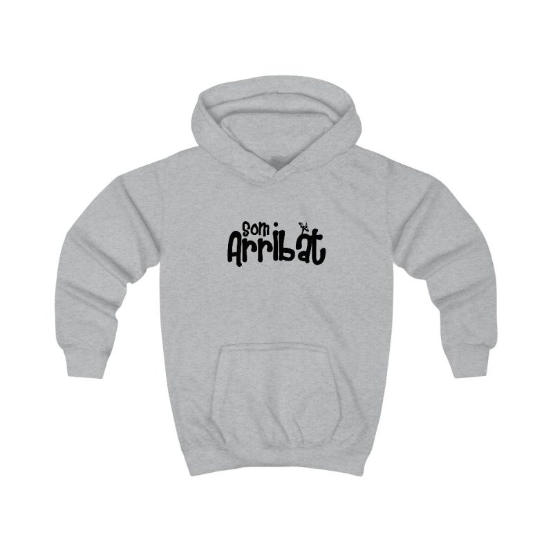Sudadera con capucha infantil - Gris jaspeado claro - Camiseta unisex «Som Arribat»