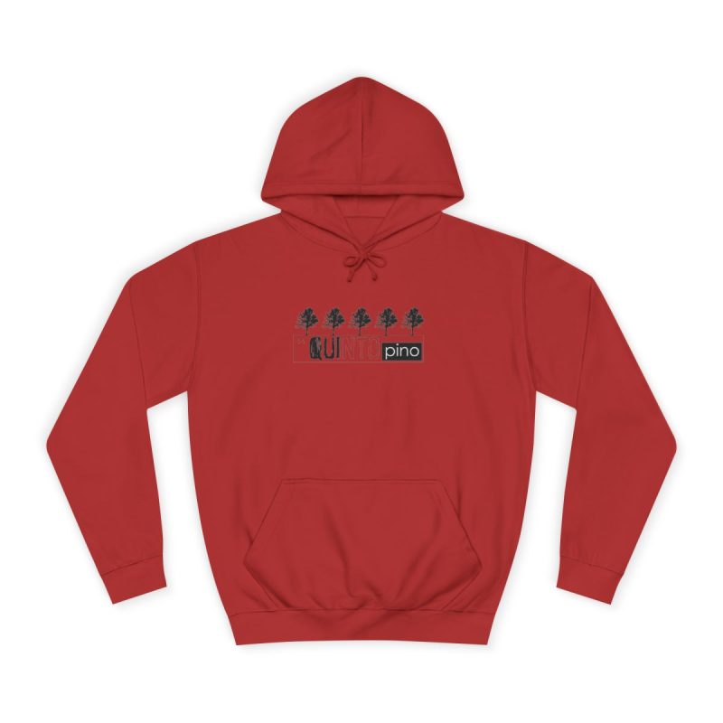 Sudadera universitaria - Rojo fuego - Camiseta «Es quinto pino»