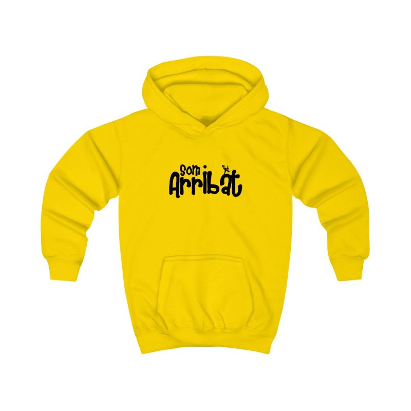 Sudadera con capucha infantil - Amarillo sol - Camiseta unisex «Som Arribat»