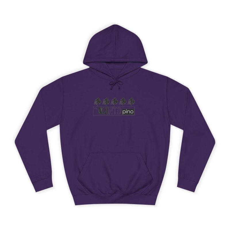 Sudadera universitaria - Morado - Camiseta «Es quinto pino»