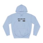 Sudadera universitaria - Azul cielo - Camiseta «Es quinto pino»