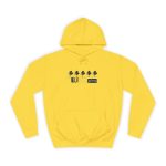 Sudadera universitaria - Amarillo sol - Camiseta «Es quinto pino»