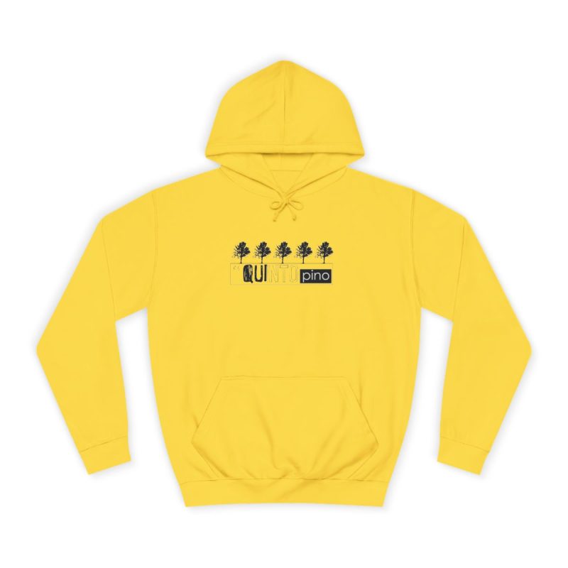 Sudadera universitaria - Amarillo sol - Camiseta «Es quinto pino»