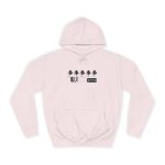 Sudadera universitaria - Rosa bebe - Camiseta «Es quinto pino»
