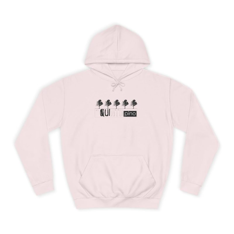 Sudadera universitaria - Rosa bebe - Camiseta «Es quinto pino»