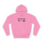 Sudadera universitaria - Rosa algodon de azucar - Camiseta «Es quinto pino»