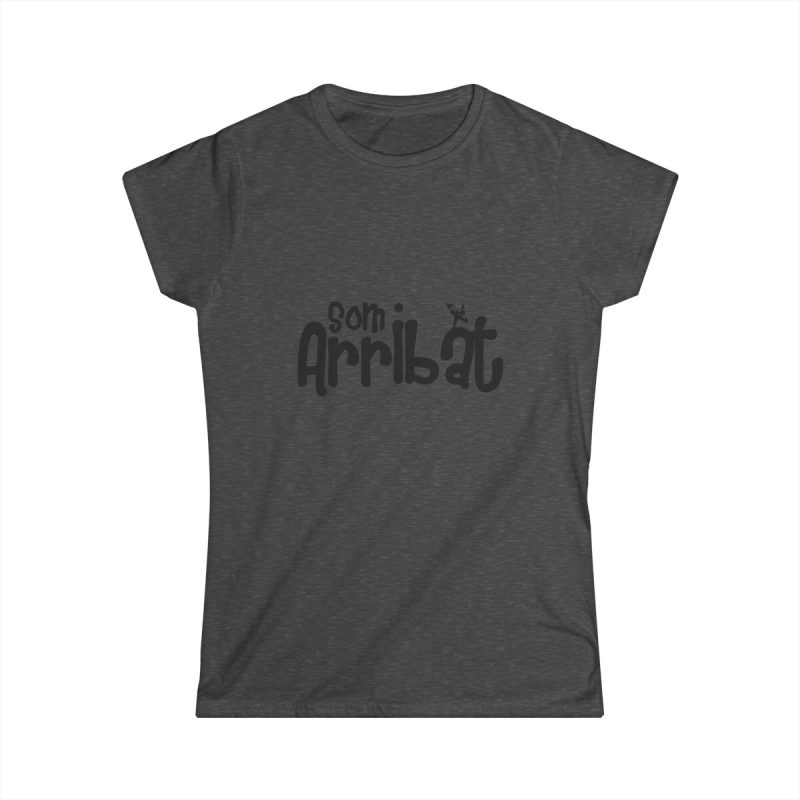 Camiseta mujer Softstyle - Gris oscuro jaspeado - Camiseta unisex «Som Arribat»