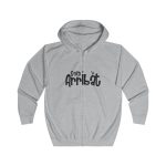 Sudadera con capucha y cremallera - Gris jaspeado claro - Camiseta unisex «Som Arribat» Sudadera con capucha y cremallera - Gris jaspeado claro - Camiseta unisex «Som Arribat»