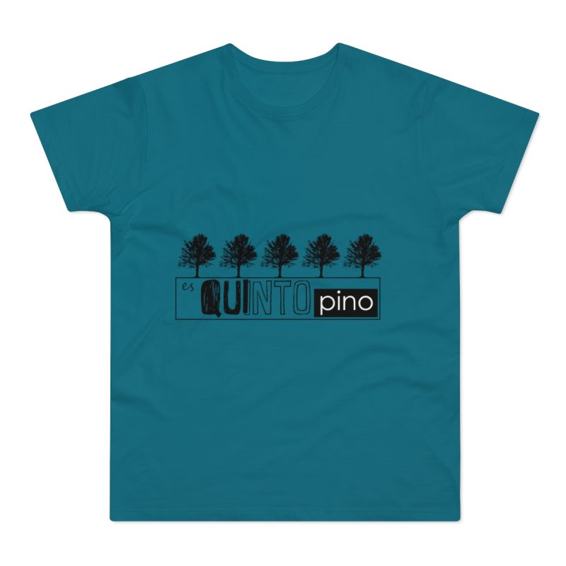 Camiseta hombre punto liso - Azul diva - Camiseta «Es quinto pino»