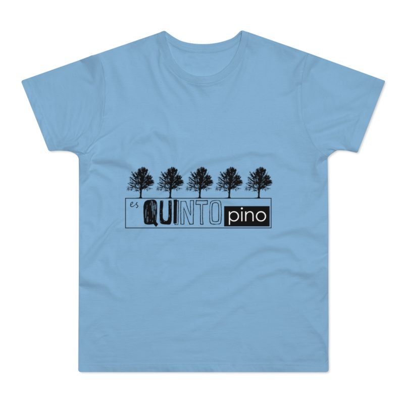 Camiseta hombre punto liso - Azul cielo - Camiseta «Es quinto pino»