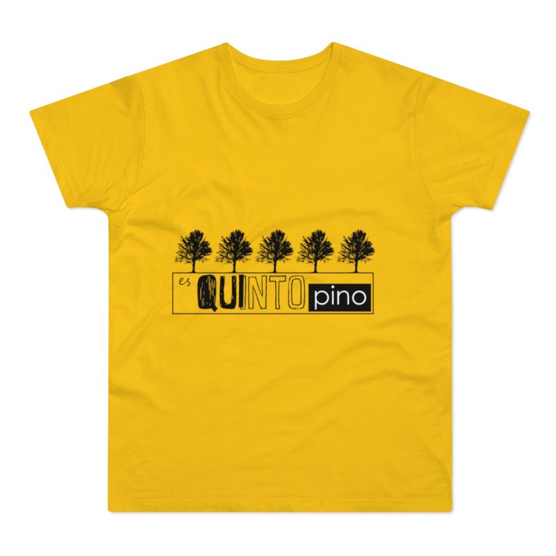 Camiseta hombre punto liso - Amarillo dorado - Camiseta «Es quinto pino»