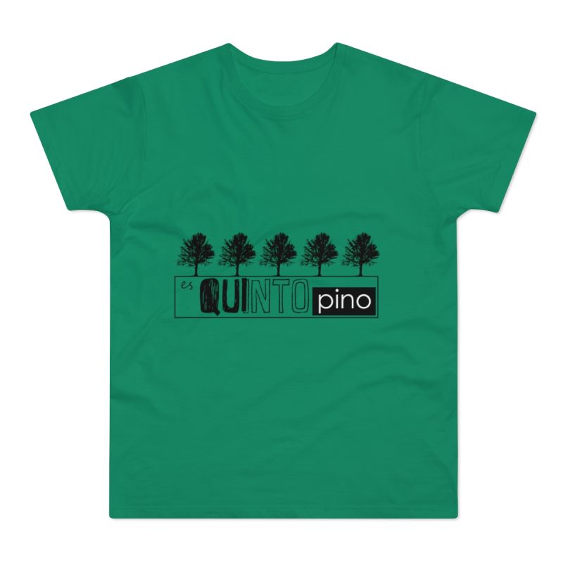 Camiseta hombre punto liso - Verde Kelly - Camiseta «Es quinto pino»