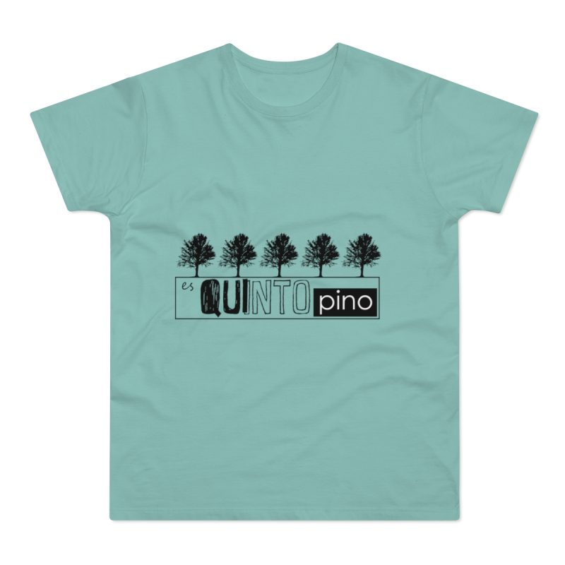 Camiseta hombre punto liso - Verde menta - Camiseta «Es quinto pino»