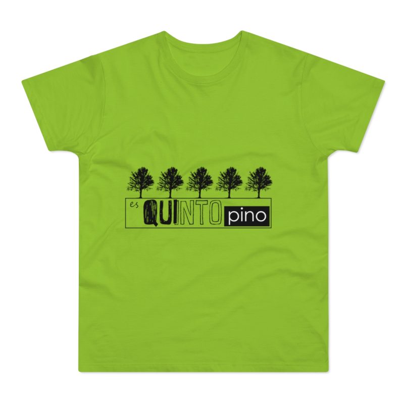 Camiseta hombre punto liso - Verde orquidea - Camiseta «Es quinto pino»