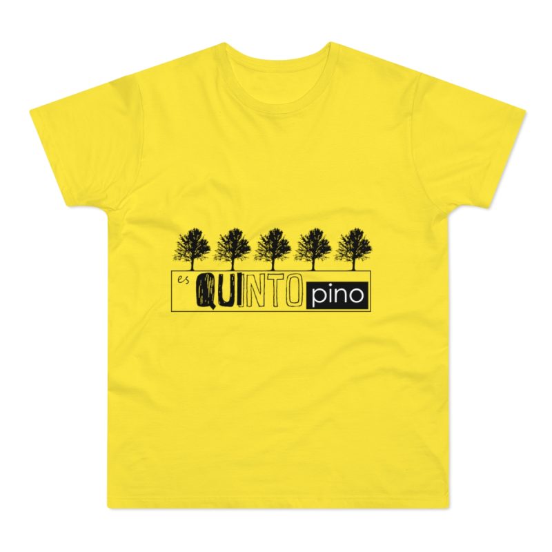 Camiseta hombre punto liso - Amarillo solar - Camiseta «Es quinto pino»