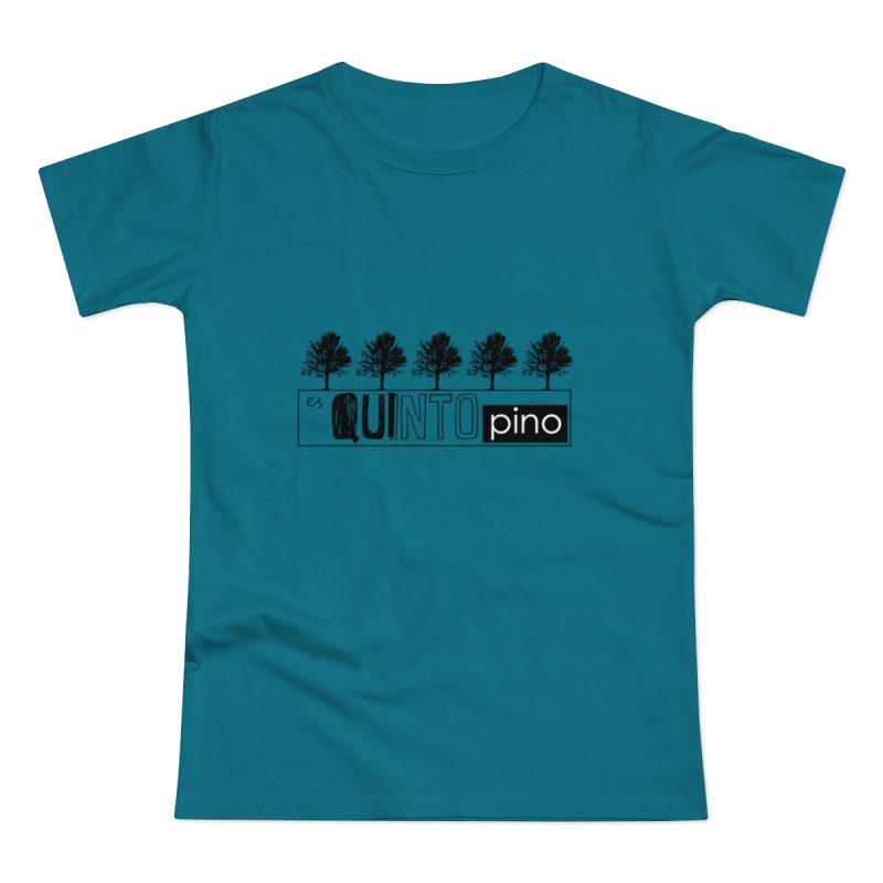 Camiseta mujer punto liso - Azul diva - Camiseta «Es quinto pino»