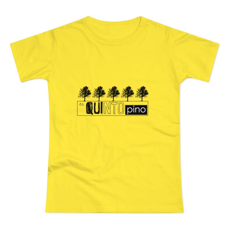 Camiseta mujer punto liso - Amarillo solar - Camiseta «Es quinto pino»