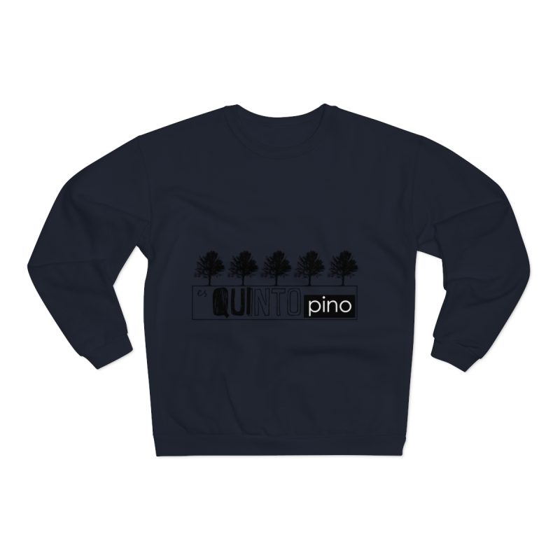 Sudadera cuello redondo premium - Azul marino - Camiseta «Es quinto pino»