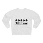 Sudadera cuello redondo premium - Blanco - Camiseta «Es quinto pino»