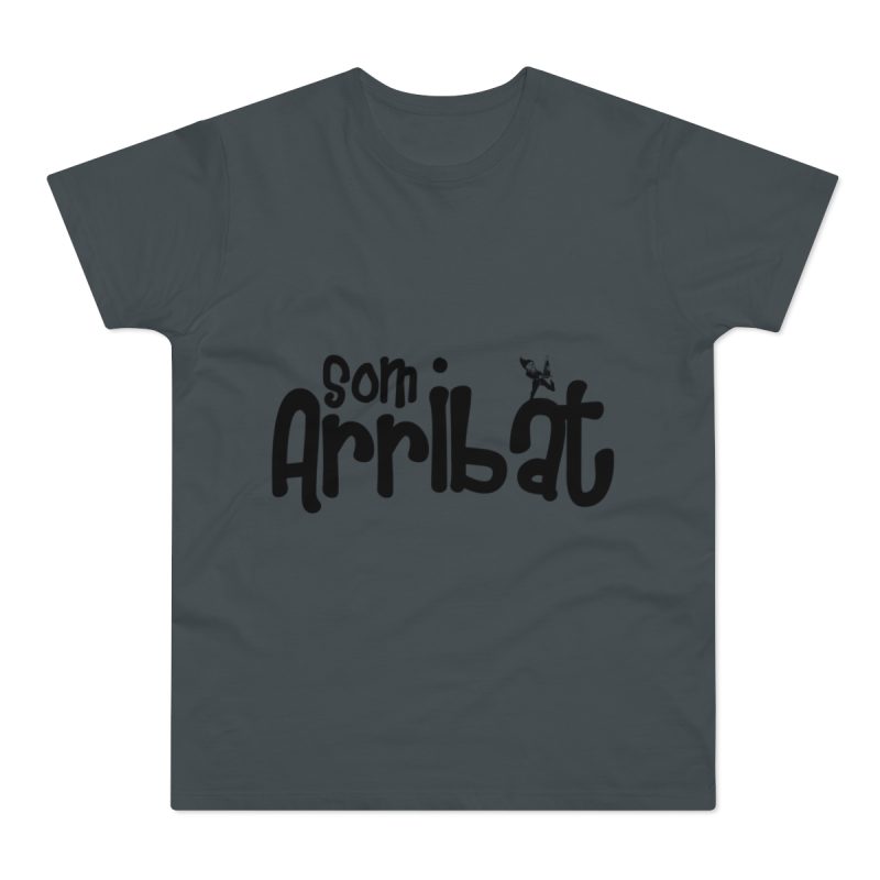 Camiseta hombre punto liso - Gris oscuro - Camiseta unisex «Som Arribat» Camiseta hombre punto liso - Gris oscuro - Camiseta unisex «Som Arribat»