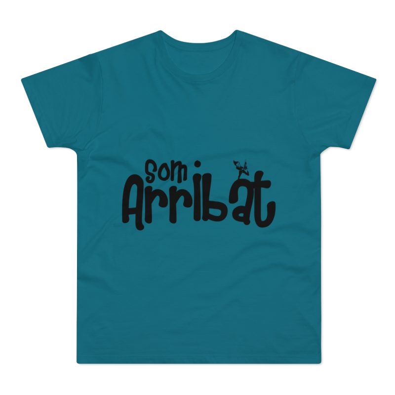 Camiseta hombre punto liso - Azul diva - Camiseta unisex «Som Arribat»