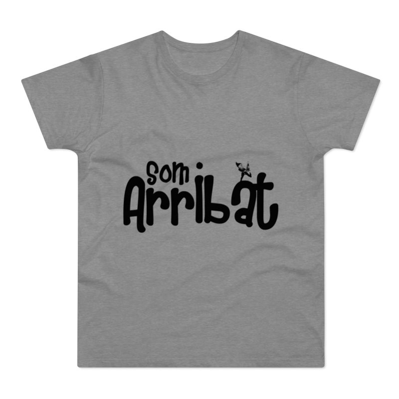 Camiseta hombre punto liso - Gris deportivo jaspeado - Camiseta unisex «Som Arribat»