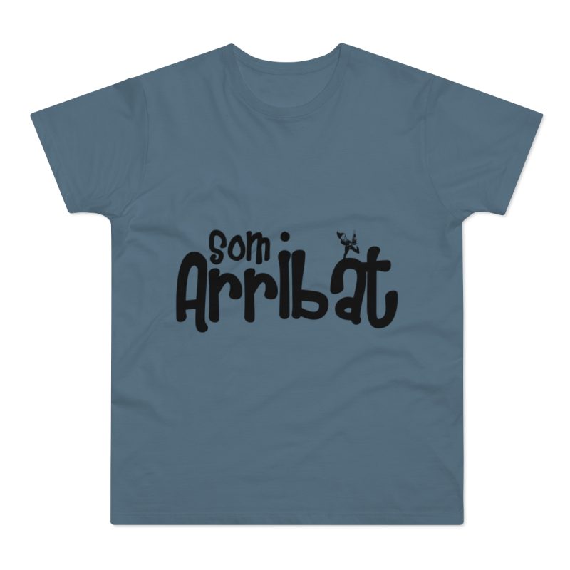 Camiseta hombre punto liso - Azul piedra - Camiseta unisex «Som Arribat»