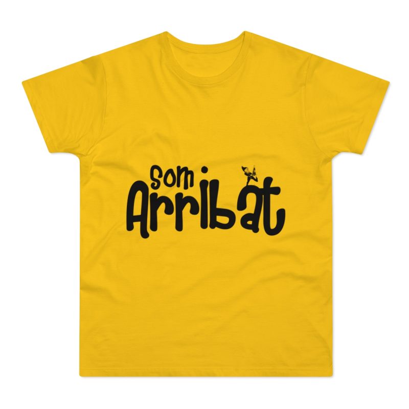 Camiseta hombre punto liso - Amarillo dorado - Camiseta unisex «Som Arribat»