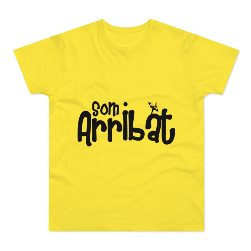 Camiseta hombre punto liso - Amarillo solar - Camiseta unisex «Som Arribat»