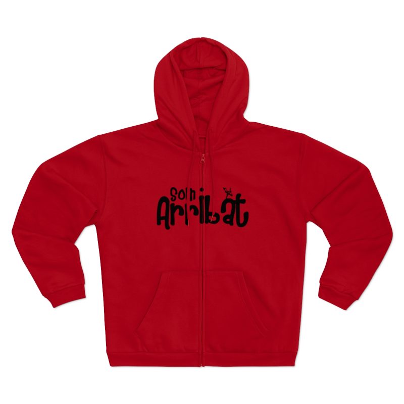 Sudadera capucha con cremallera premium - Rojo - Camiseta unisex «Som Arribat»