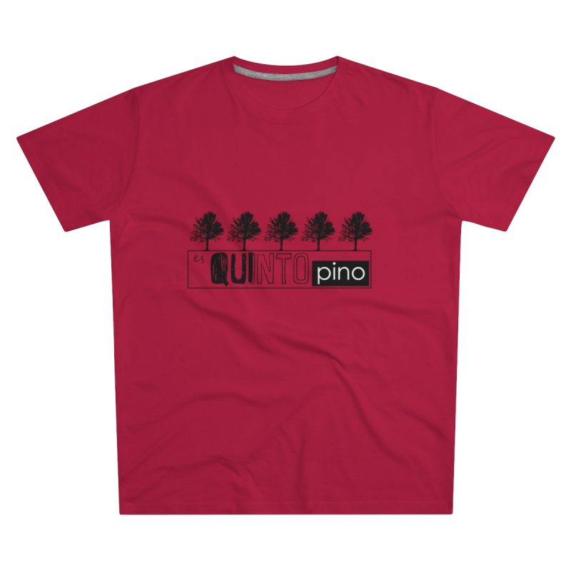 Camiseta hombre corte moderno - Rojo - Camiseta «Es quinto pino»