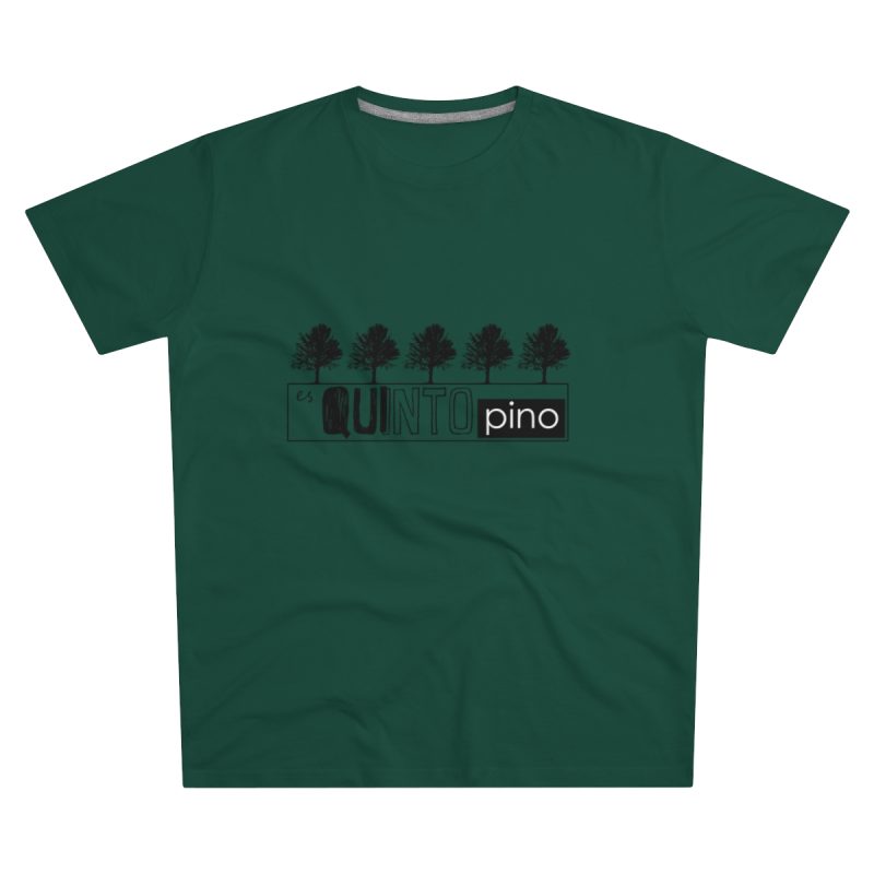 Camiseta hombre corte moderno - Verde botella - Camiseta «Es quinto pino»
