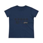 Camiseta mujer algodon medio - Azul marino - Camiseta «Es quinto pino» Camiseta mujer algodon medio - Azul marino - Camiseta «Es quinto pino»