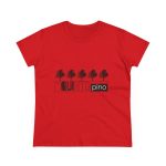 Camiseta mujer algodon medio - Rojo - Camiseta «Es quinto pino» Camiseta mujer algodon medio - Rojo - Camiseta «Es quinto pino»