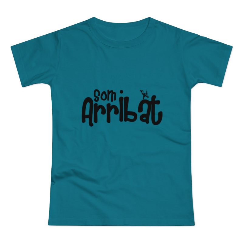 Camiseta mujer punto liso - Azul diva - Camiseta unisex «Som Arribat»
