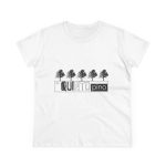 Camiseta mujer algodon medio - Blanco - Camiseta «Es quinto pino» Camiseta mujer algodon medio - Blanco - Camiseta «Es quinto pino»