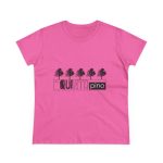 Camiseta mujer algodon medio - Rosa azalea - Camiseta «Es quinto pino» Camiseta mujer algodon medio - Rosa azalea - Camiseta «Es quinto pino»