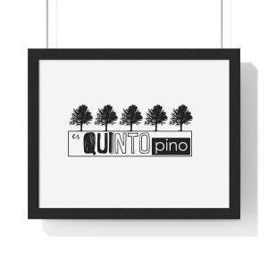 Poster enmarcado horizontal - Negro - Camiseta «Es quinto pino»