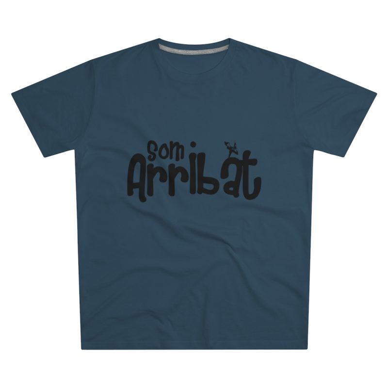 Camiseta hombre corte moderno - Azul vaquero - Camiseta unisex «Som Arribat»