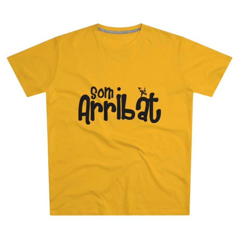 Camiseta hombre corte moderno - Amarillo girasol - Camiseta unisex «Som Arribat»