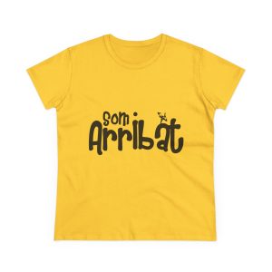 Camiseta mujer algodon medio - Amarillo margarita - Camiseta unisex «Som Arribat»