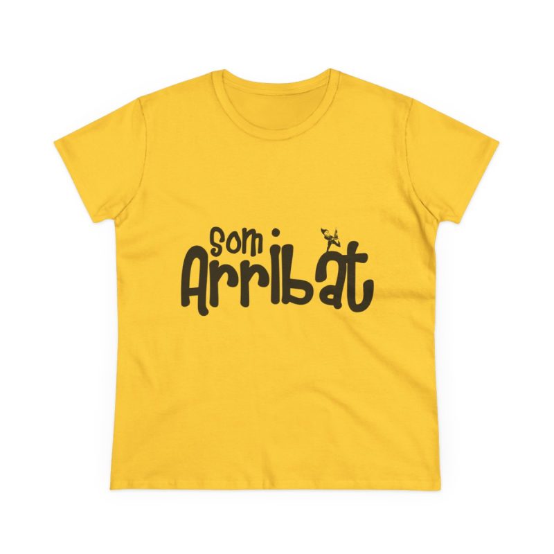 Camiseta mujer algodon medio - Amarillo margarita - Camiseta unisex «Som Arribat» Camiseta mujer algodon medio - Amarillo margarita - Camiseta unisex «Som Arribat»