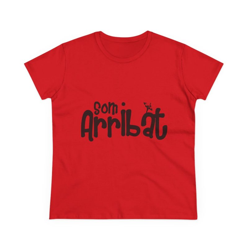 Camiseta mujer algodon medio - Rojo - Camiseta unisex «Som Arribat»