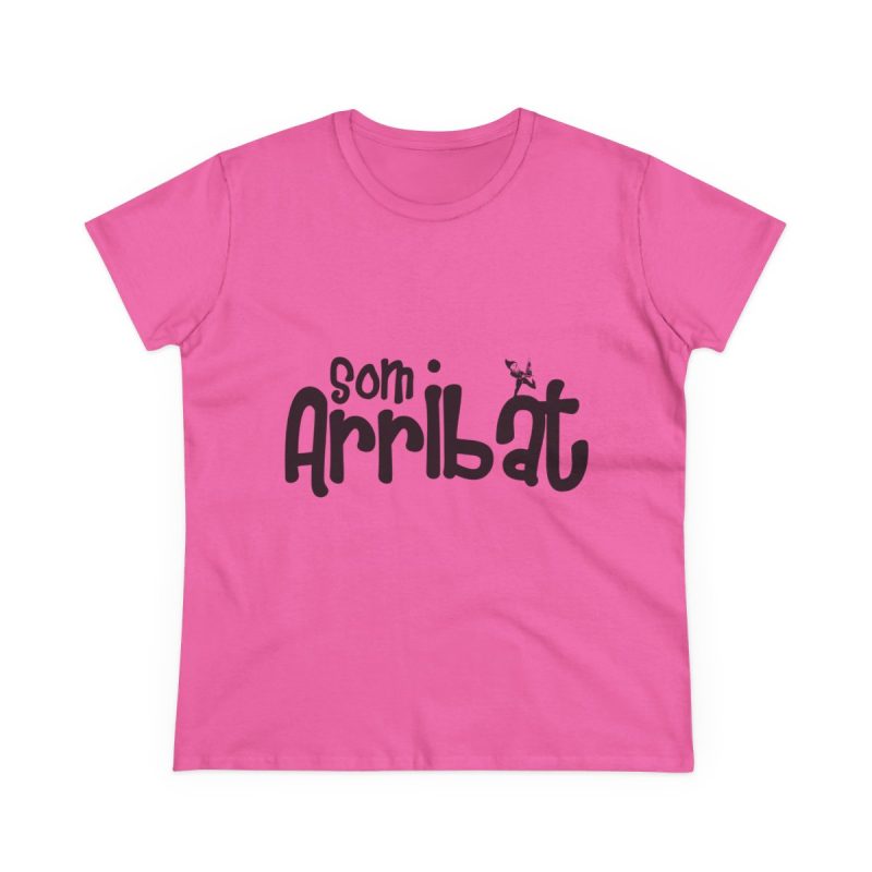Camiseta mujer algodon medio - Rosa azalea - Camiseta unisex «Som Arribat»