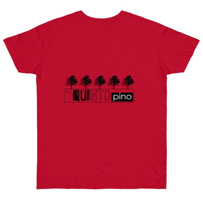 Camiseta punto liso - Rojo profundo - Camiseta «Es quinto pino»